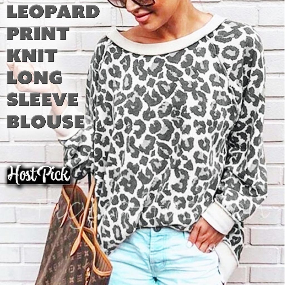 Leopard Print Knit Long Sleeve 🎉HOST PICK🎉